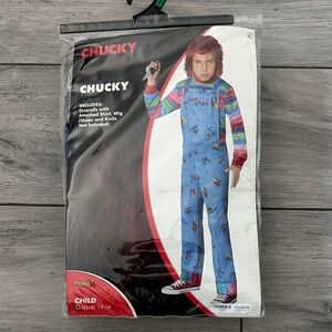 Chucky Kids Costume with Blue Overalls